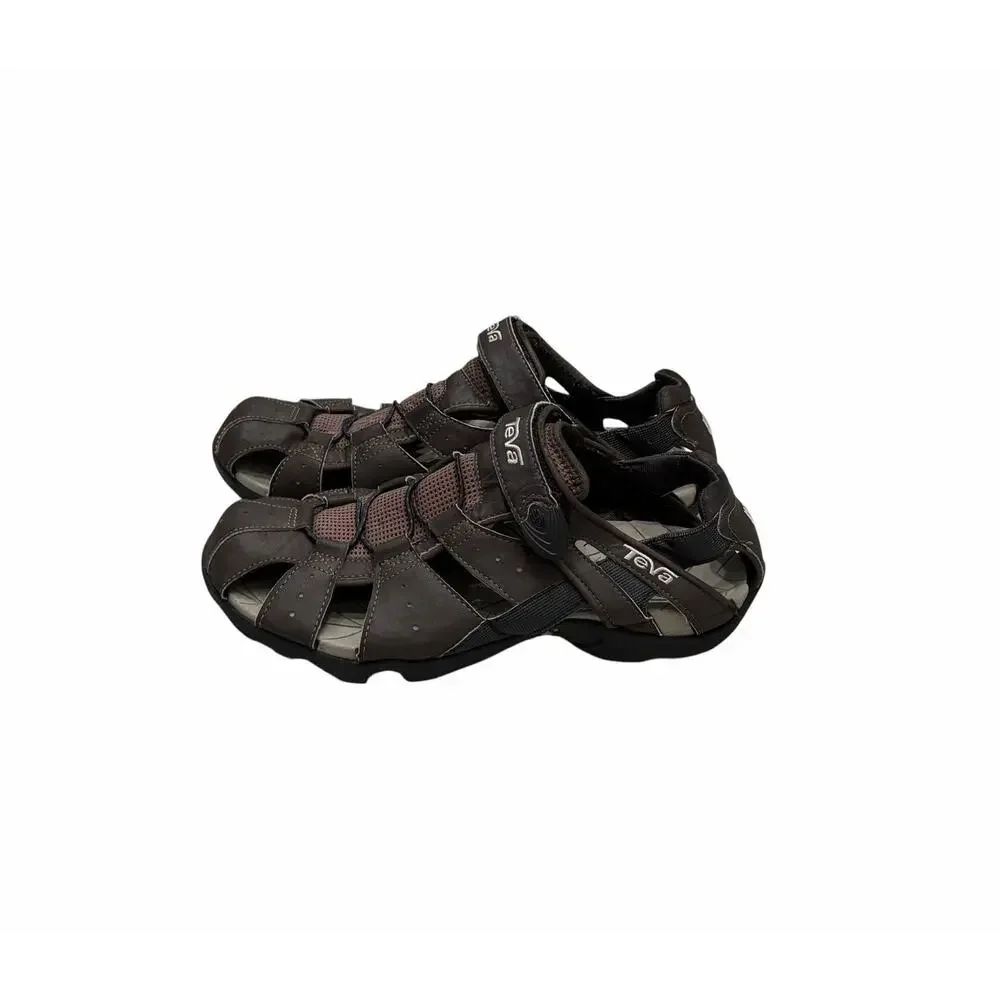 Teva Deacon Men’s Brown Sandals Size 11 Closed Toe Outdoors Hiking Fisherman